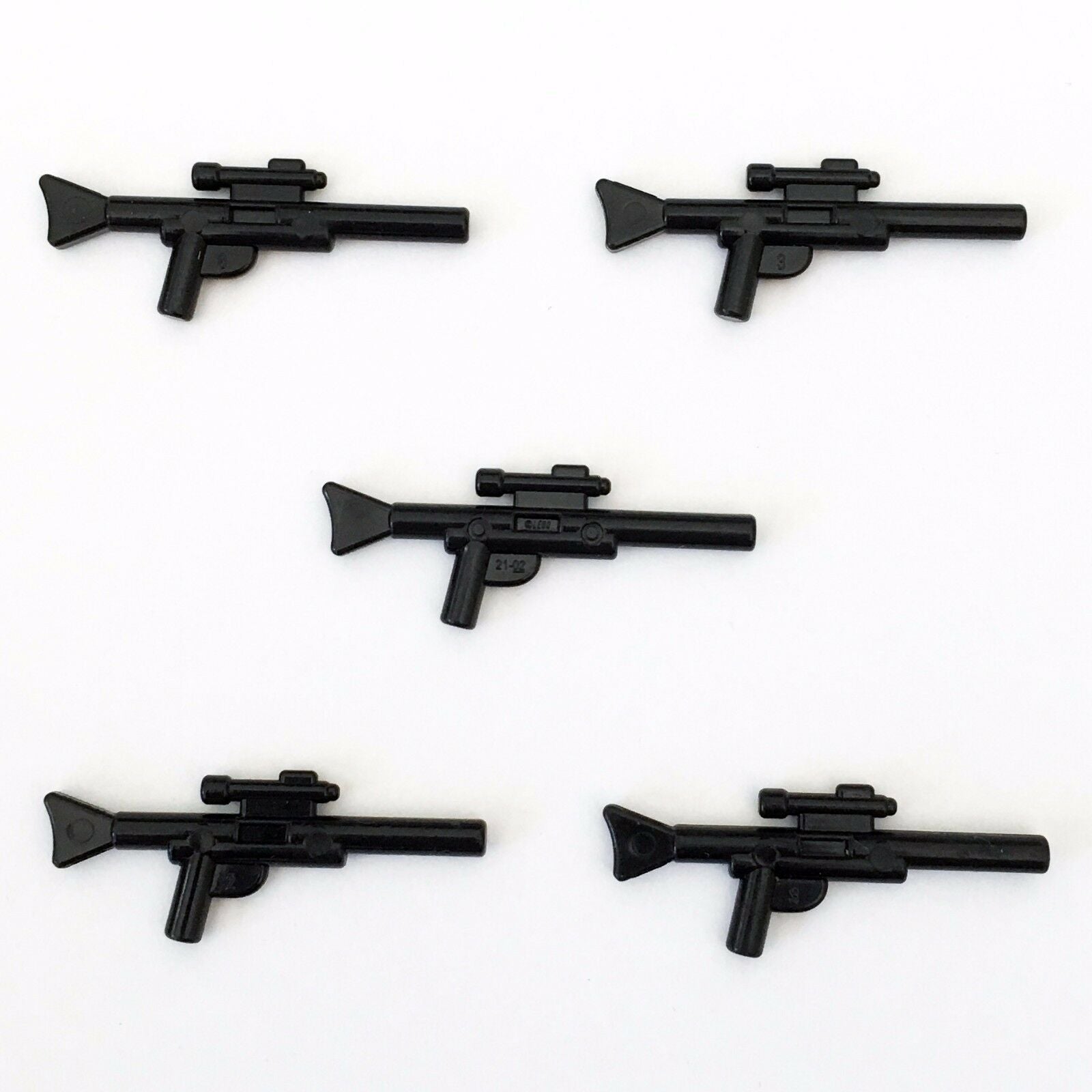 5 x STAR WARS lego BLASTER GUN SNIPER long RIFLE Minifigure weapons clone wars NEW - Bricks & Figures