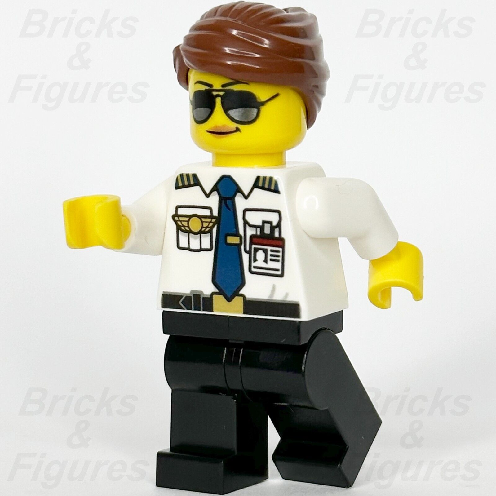 LEGO Town City Pilot Minifigure Airport Female Minifig Aviators 60262 cty1189 1