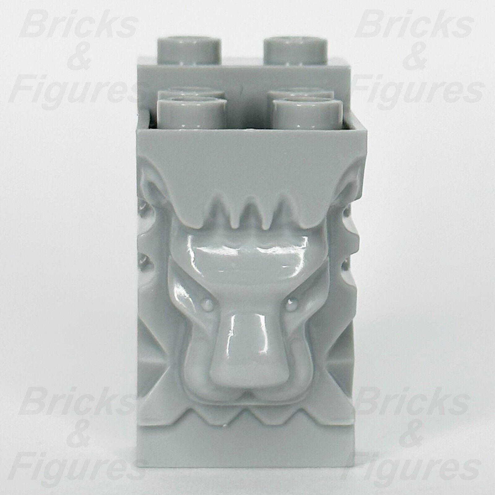 LEGO Castle Lion Head Part Brick Modified 2 x 3 x 3 Light bluish Grey 30274