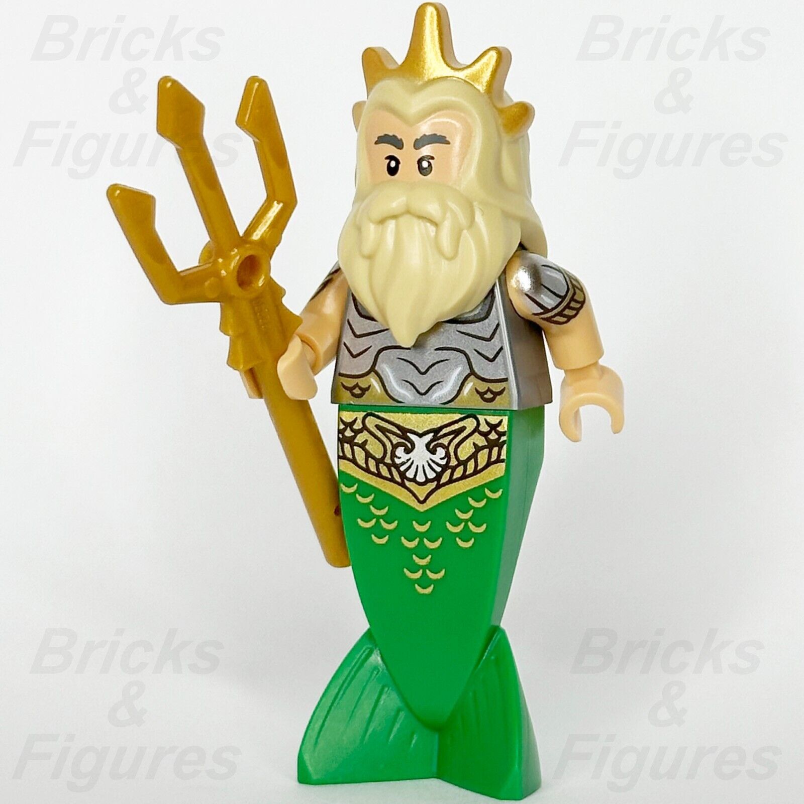 LEGO Disney King Triton Minifigure The Little Mermaid 43225 dp111 Minifig - Bricks & Figures