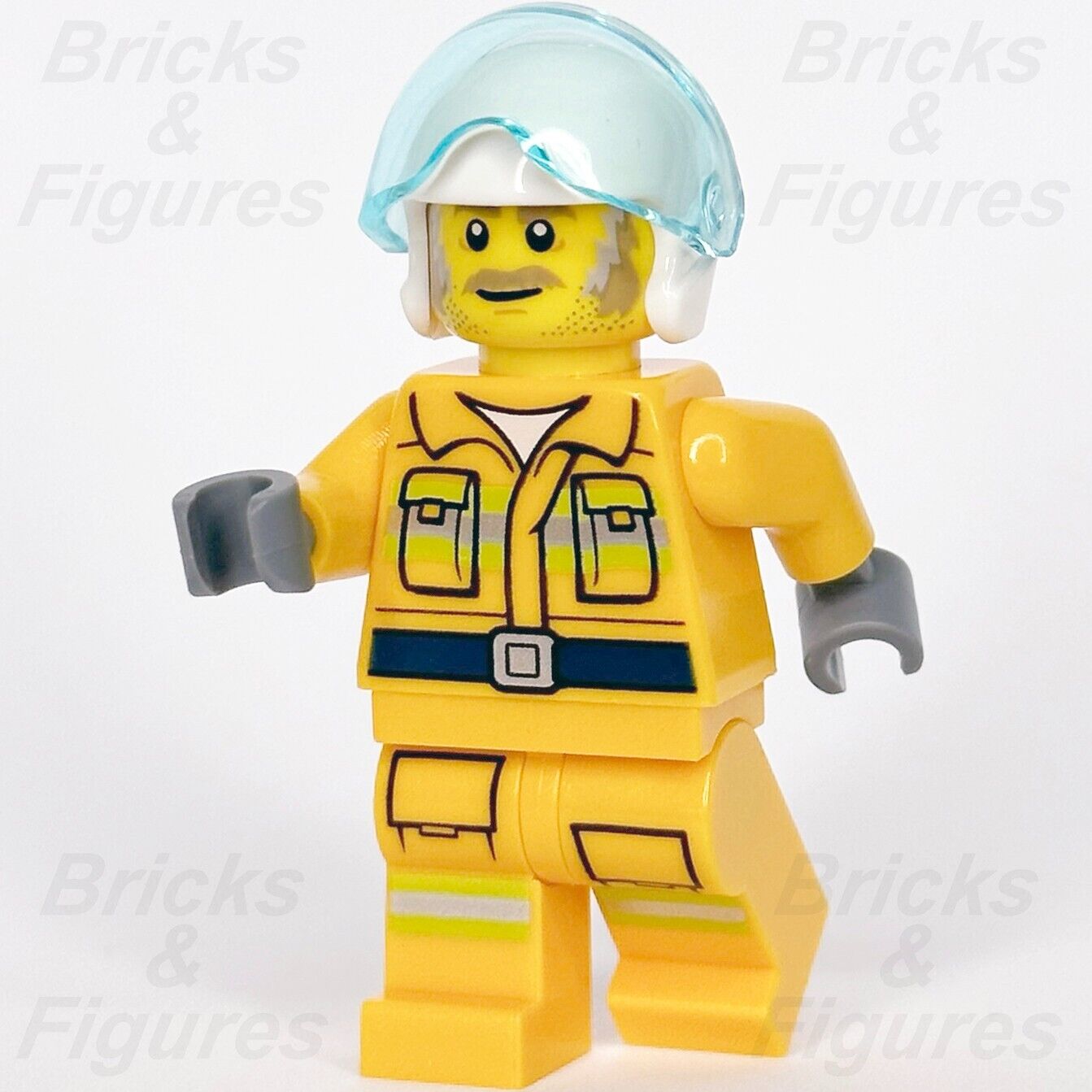 LEGO Town City Fire Fireman Pilot Firefighter Minifigure Male 60320 cty1369 1
