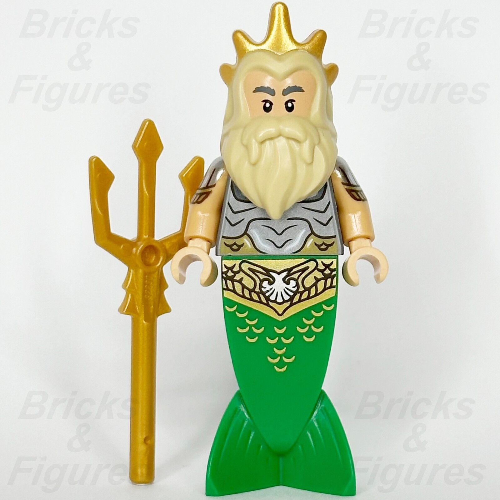 LEGO Disney King Triton Minifigure The Little Mermaid 43225 dp111 Minifig - Bricks & Figures
