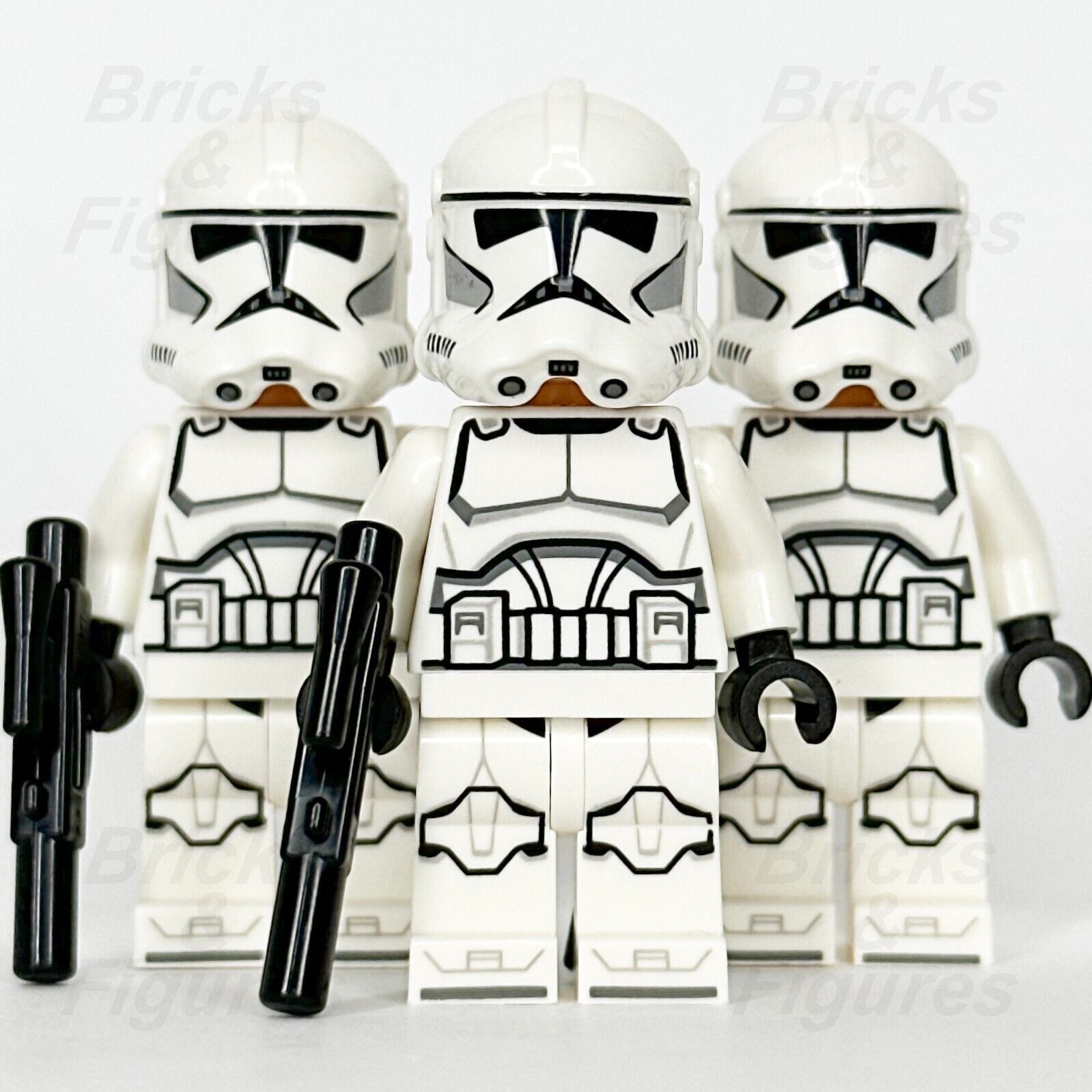 LEGO Star Wars Clone Trooper Minifigure Phase 2 The Clone Wars 75372 sw1319 x 3 - Bricks & Figures