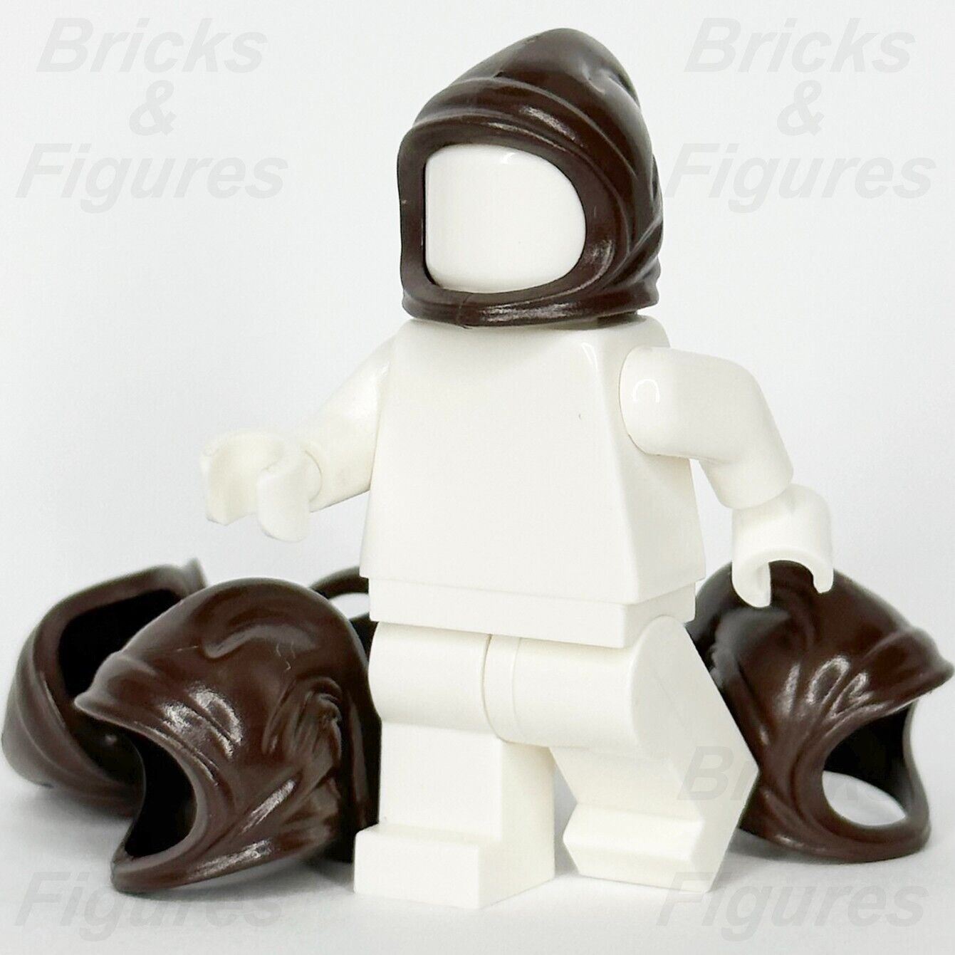 LEGO Castle Hood Farmer's Cowl Minifigure Part Headgear Dark Brown 4505 x 5 2
