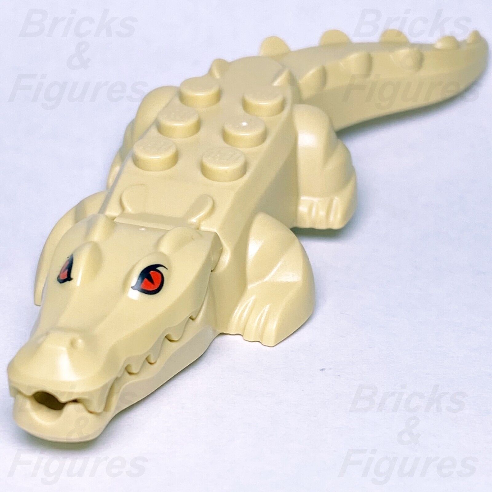 LEGO Hidden Side Alligator Crocodile Minifigure Animal Part Tan Red Eyes 70419