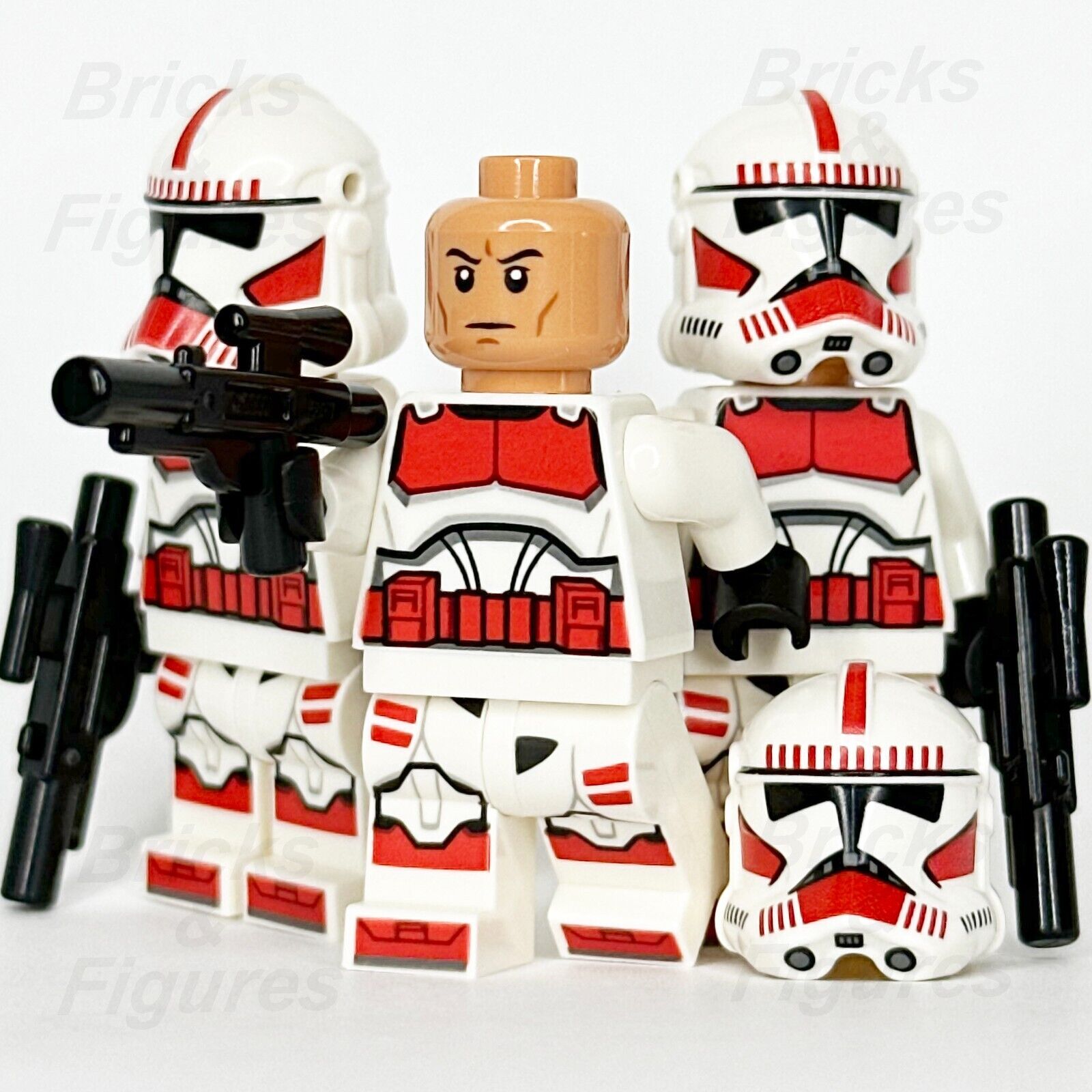 LEGO Star Wars Clone Shock Trooper Minifigure Coruscant Guard 75372 75354 x 3 - Bricks & Figures