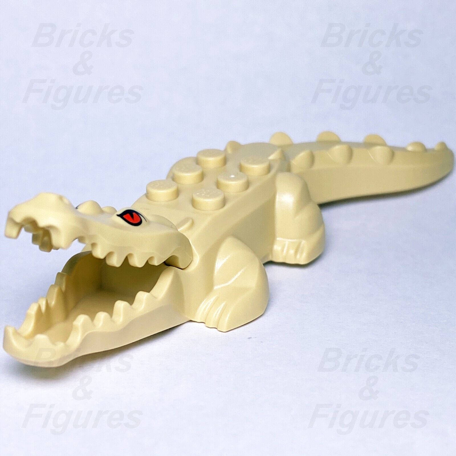 LEGO Hidden Side Alligator Crocodile Minifigure Animal Part Tan Red Eyes 70419