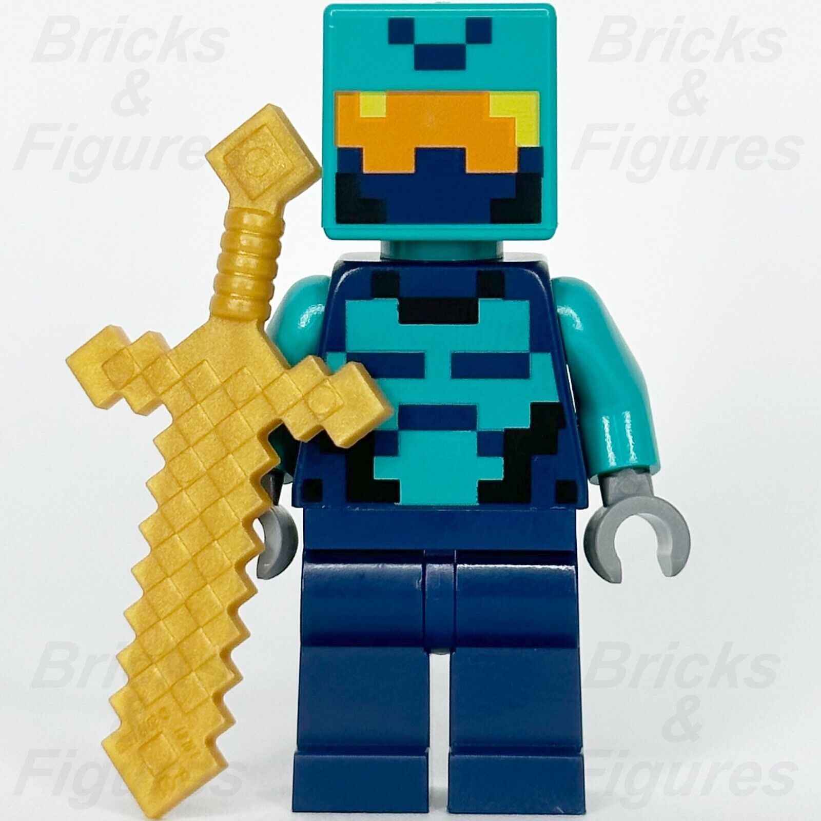 LEGO Minecraft Nether Hero Minifigure with Pearl Gold Sword 662305 min152 - Bricks & Figures