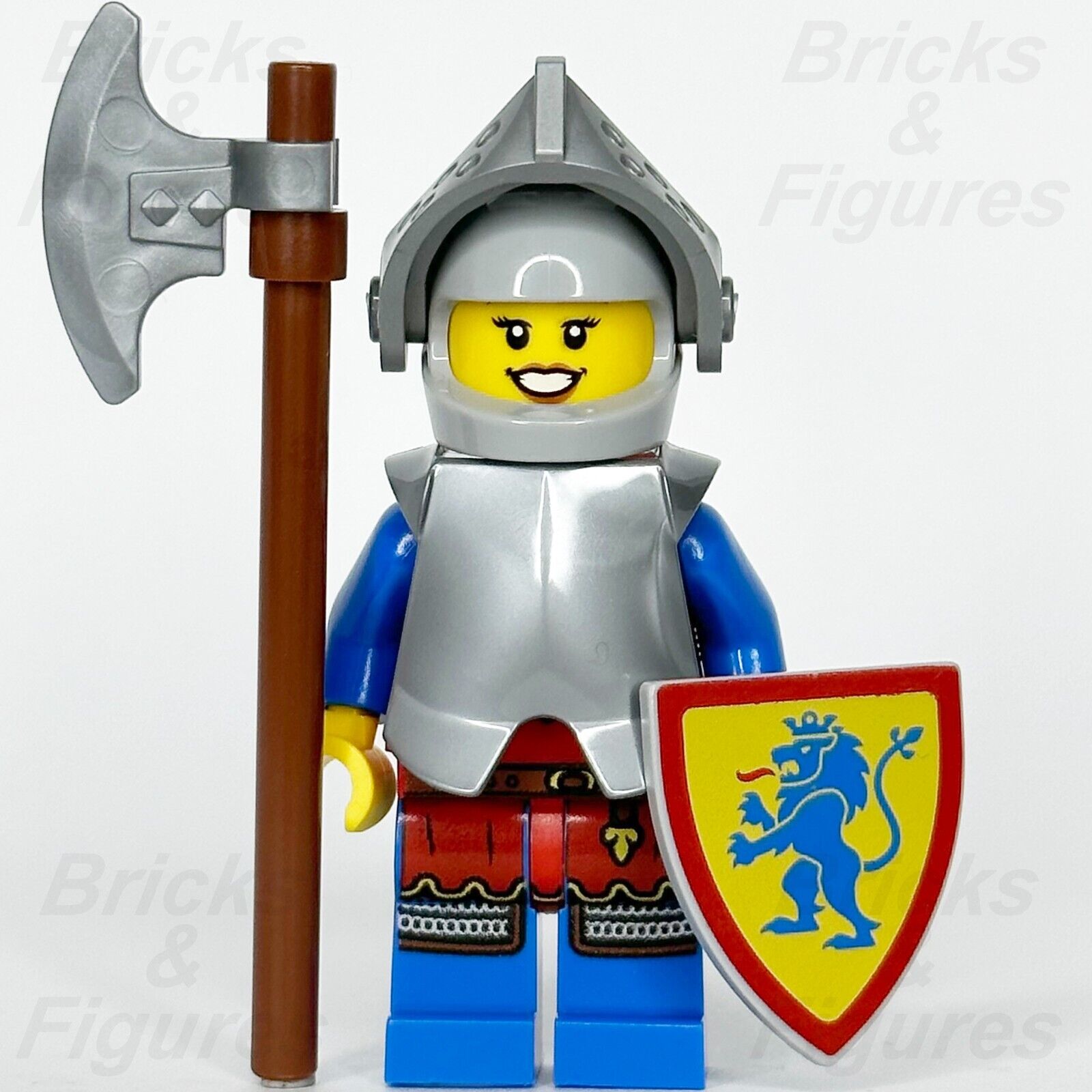 LEGO Castle Lion Knight Minifigure Lion Knights Female Axe Shield 10305 cas559 2