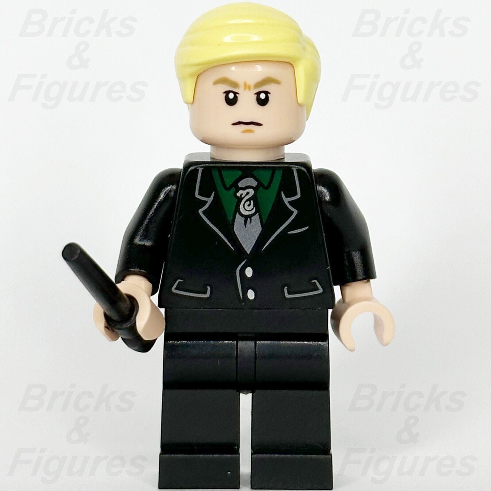 LEGO Harry Potter Draco Malfoy Minifigure Black Suit Slytherin Tie 76413 hp412