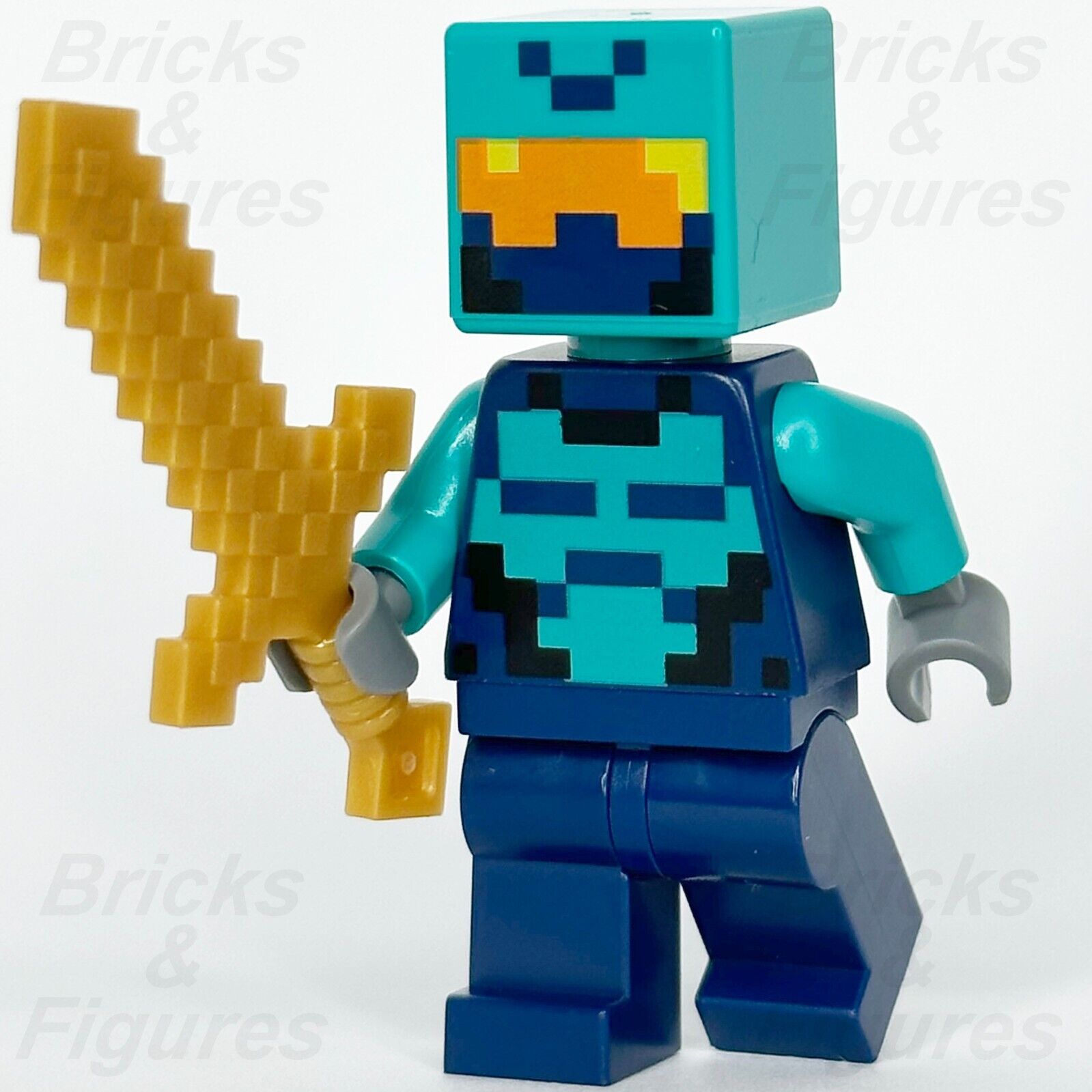 LEGO Minecraft Nether Hero Minifigure with Pearl Gold Sword 662305 min152 - Bricks & Figures