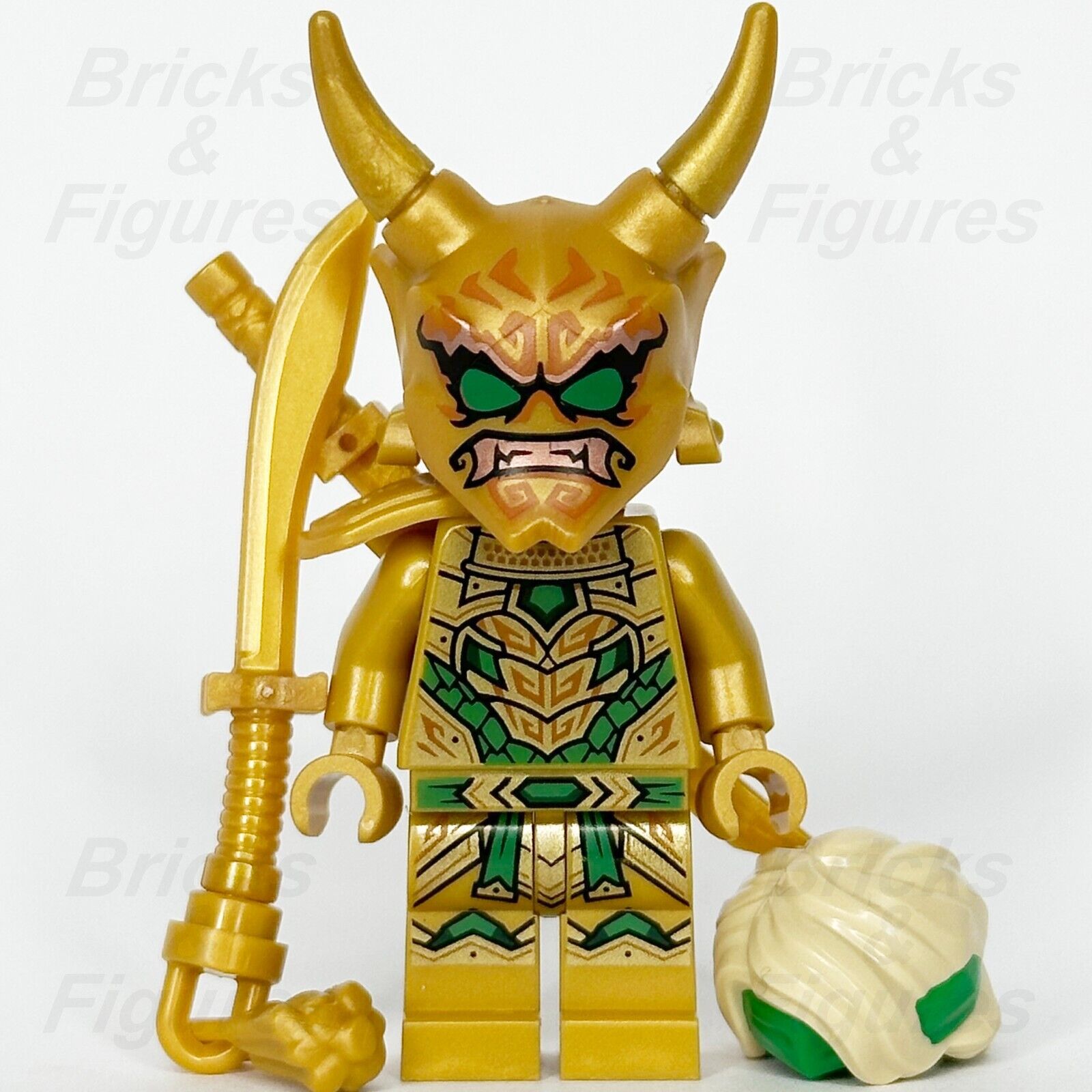LEGO Ninjago Lloyd (Golden Oni) Minifigure Crystalized Ninja Mask 71774 njo774 - Bricks & Figures