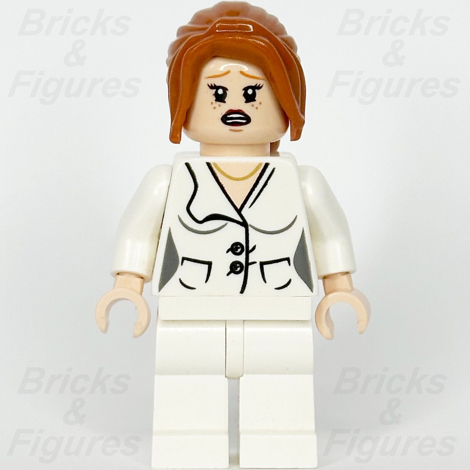 LEGO Super Heroes Pepper Potts Minifigure Iron Man White Suit Marvel 76007 sh068 - Bricks & Figures