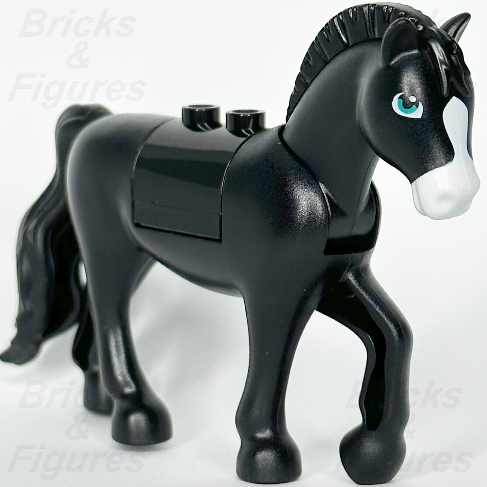 LEGO Disney Princess Black Horse Khan Animal Part Minifigure 43208 White Blaze