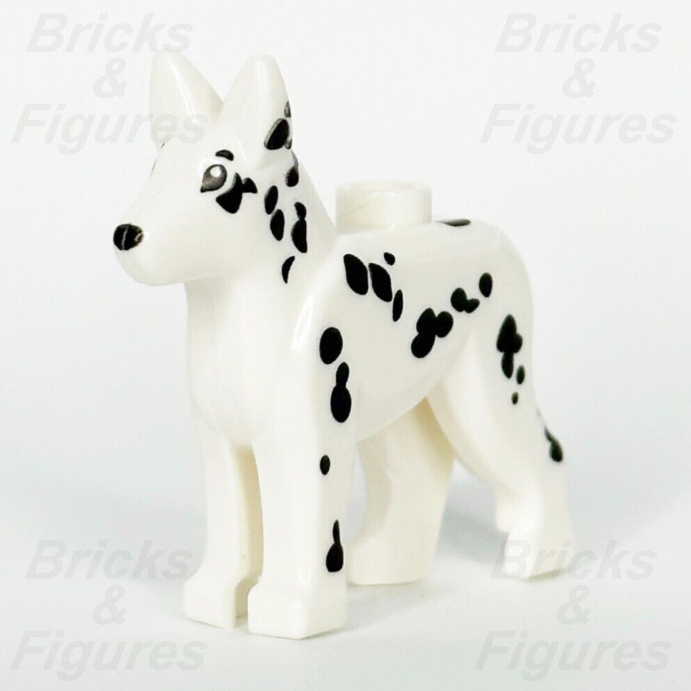 LEGO City Dalmatian Dog Minifigure Part Animal Fire 92586pb03 White Black Spots