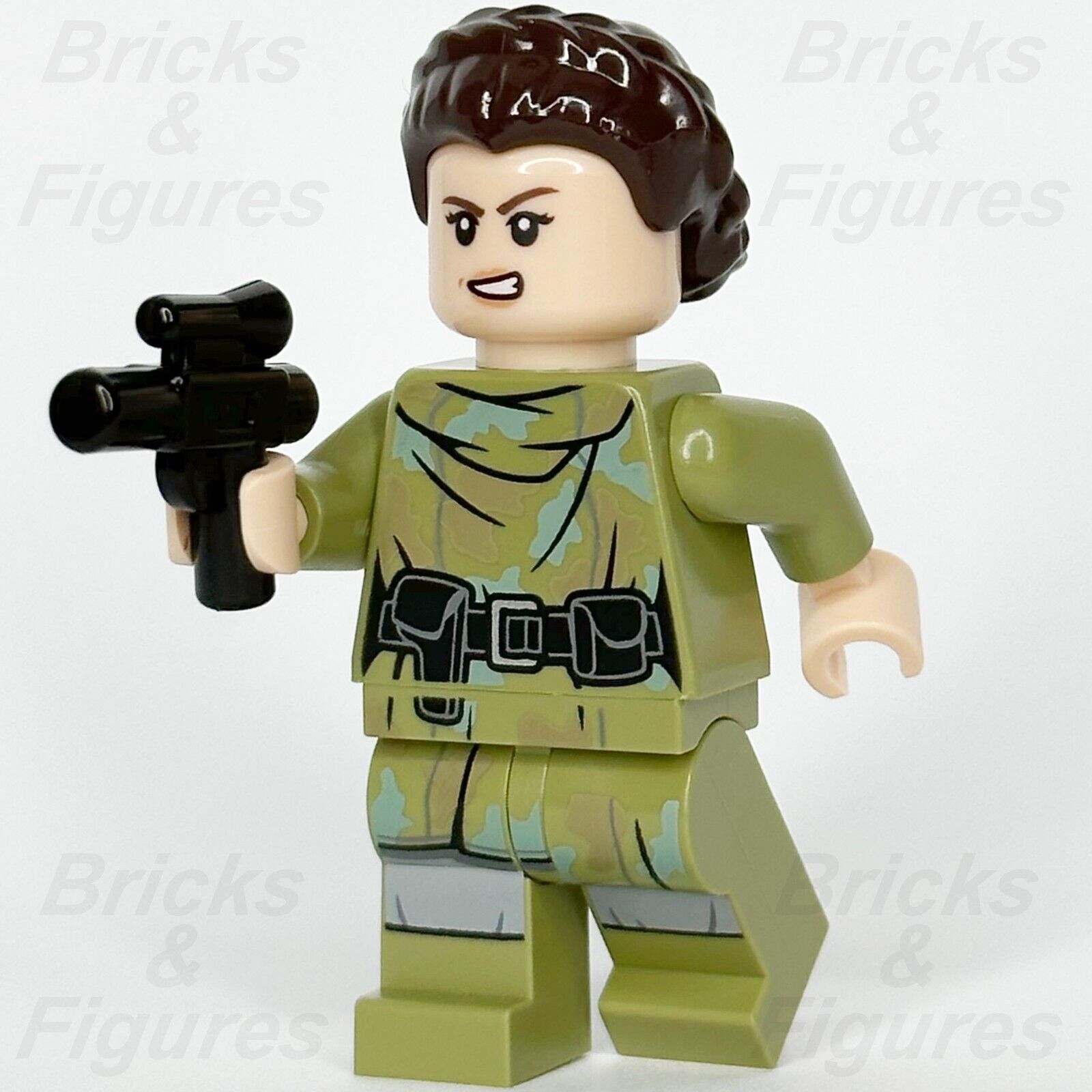 LEGO Star Wars Princess Leia Minifigure Olive Green Endor Outfit 75366 sw1296 1