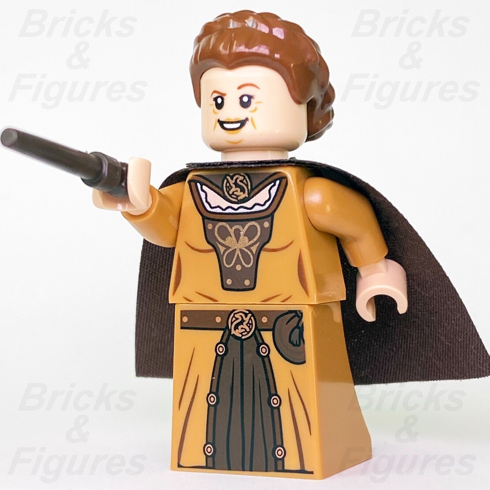 LEGO Harry Potter Helga Hufflepuff Minifigure Witch w/ Wand & Cape 71043 hp160 - Bricks & Figures