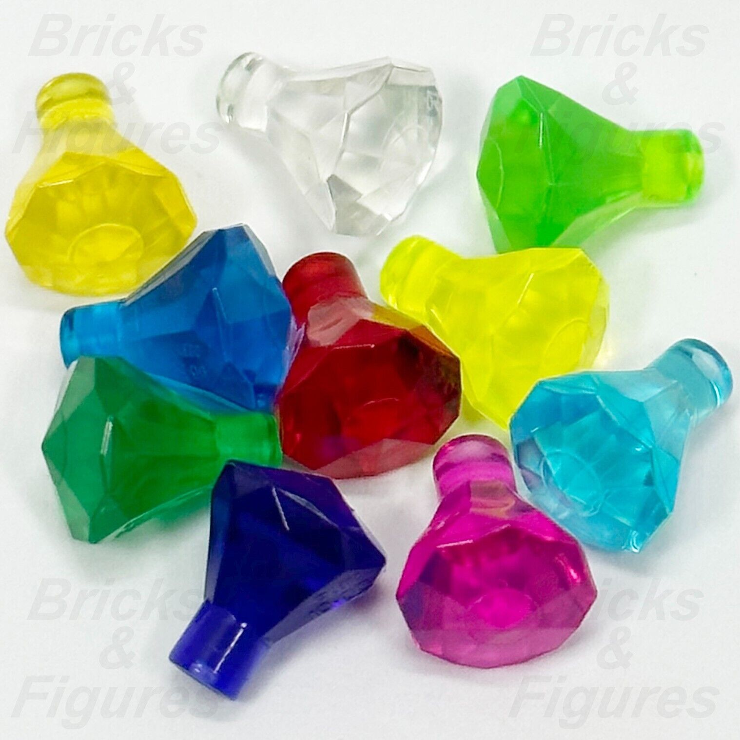 LEGO Rock 1 x 1 Jewel 24 Facet Parts Multicoloured Gemstones 30153 28556 x 10 1