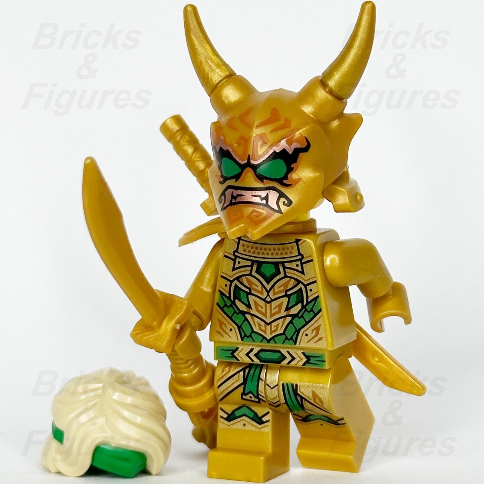 LEGO Ninjago Lloyd (Golden Oni) Minifigure Crystalized Ninja Mask 71774 njo774 - Bricks & Figures