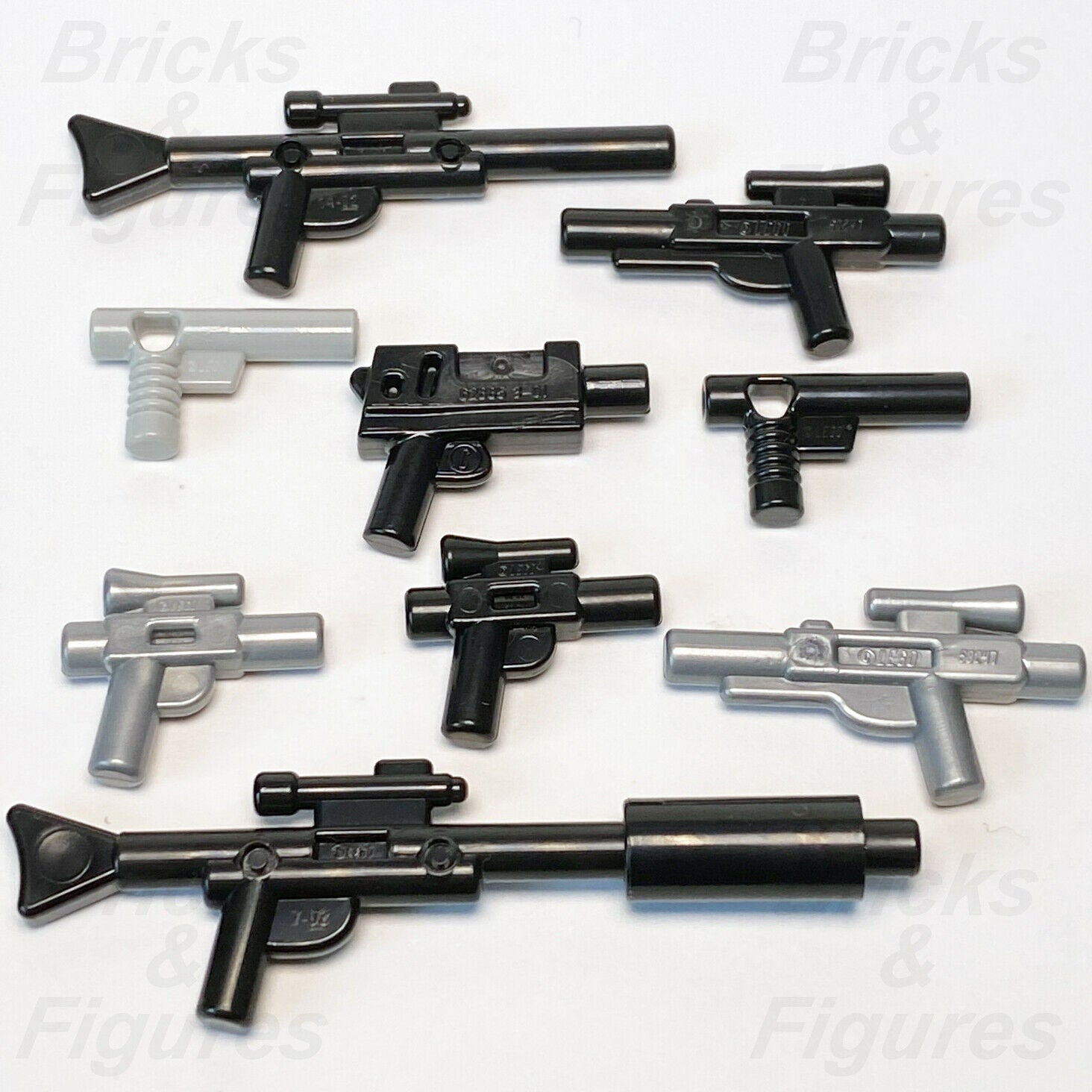 9 x Star Wars LEGO Various Blaster Gun Pack Minifigure Weapon Genuine Parts Lot - Bricks & Figures