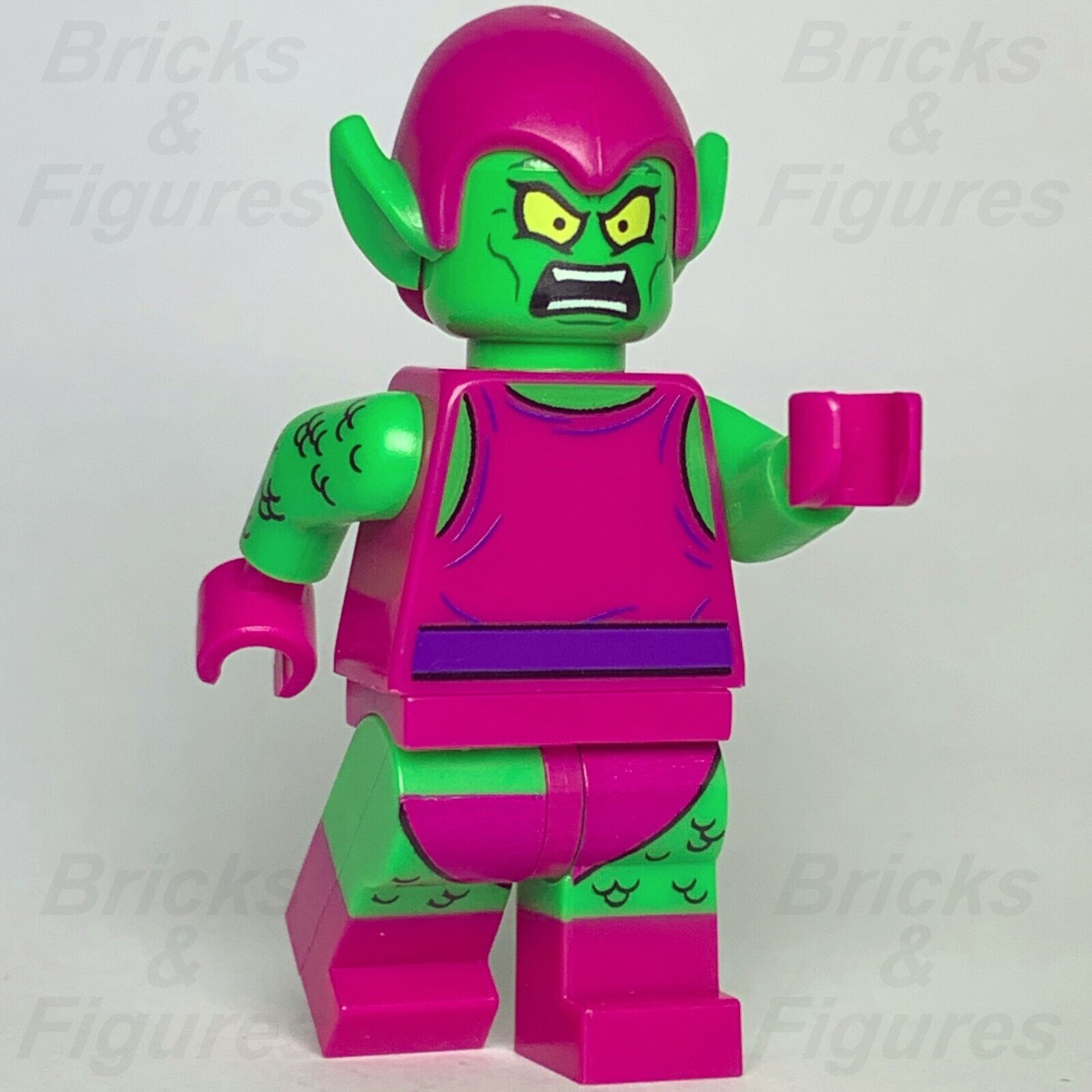 LEGO Super Heroes Green Goblin Minifigure Spider-Man Marvel 76057 sh271 Magenta 2