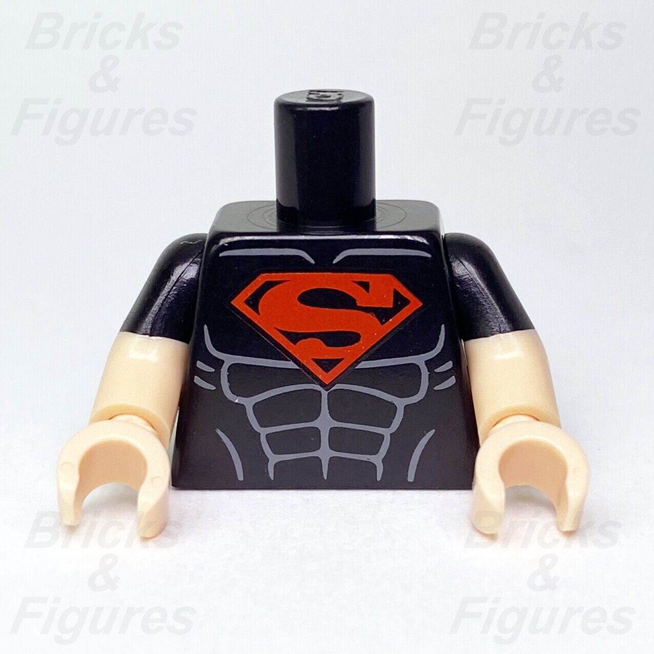 DC Super Heroes LEGO Superboy Torso Body Black S Shirt Minifigure Part 5004076 - Bricks & Figures