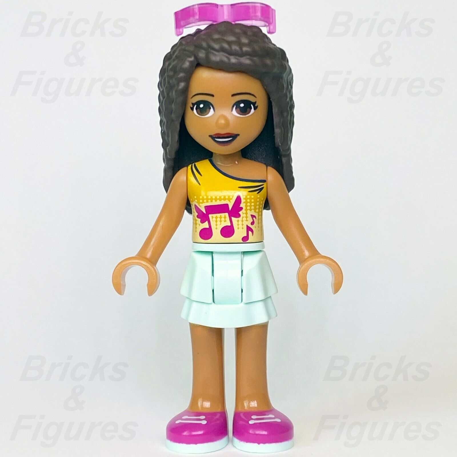 Friends LEGO Andrea Singer Costume Designer with Pink Sunglasses Minifig 41354 - Bricks & Figures