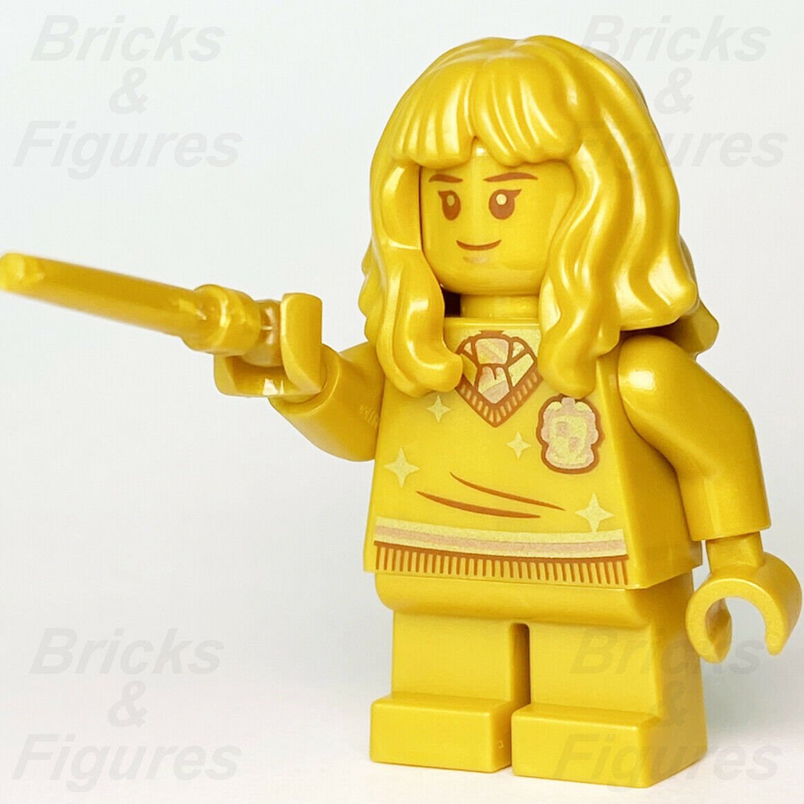 Harry Potter LEGO Hermione Granger Gold 20th Anniversary Minifigure 76387 hp276 - Bricks & Figures