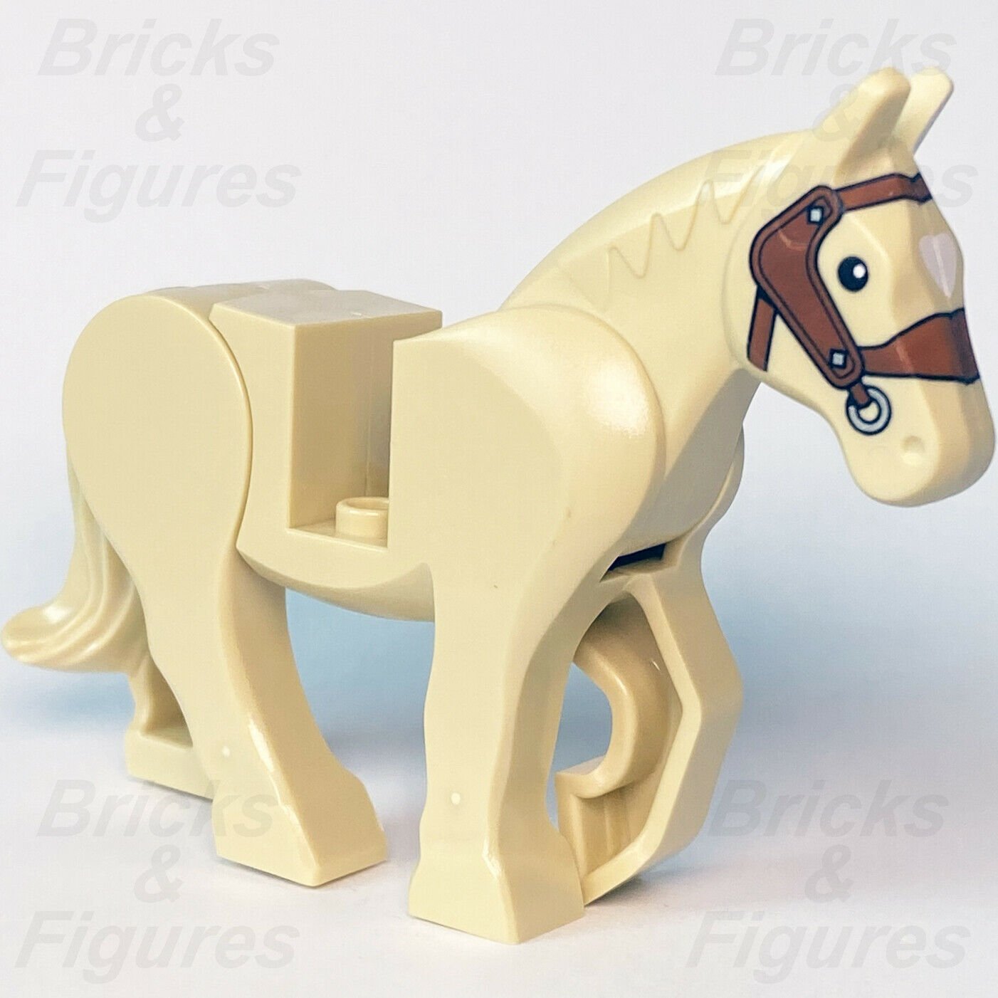 Ideas LEGO Horse with Movable Legs & Bridle Animal Tan Minifigure Part 21325 - Bricks & Figures