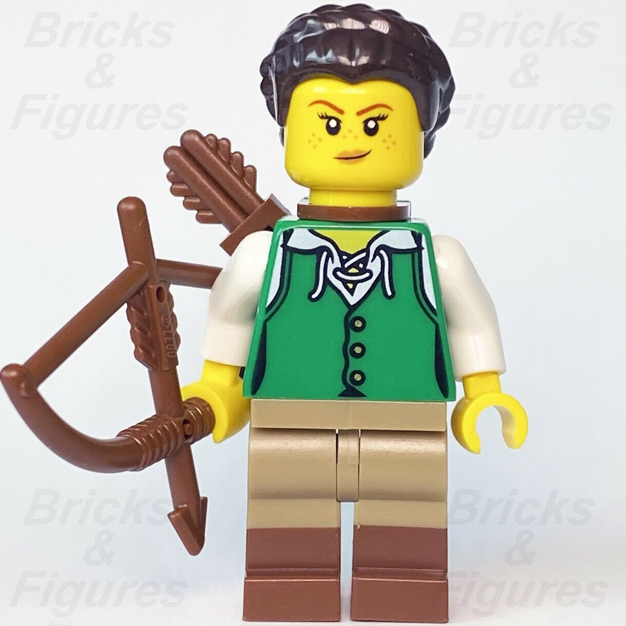 Ideas LEGO Huntress with Bow & Quiver in Green Tunic Outfit Minifigure 21325 - Bricks & Figures