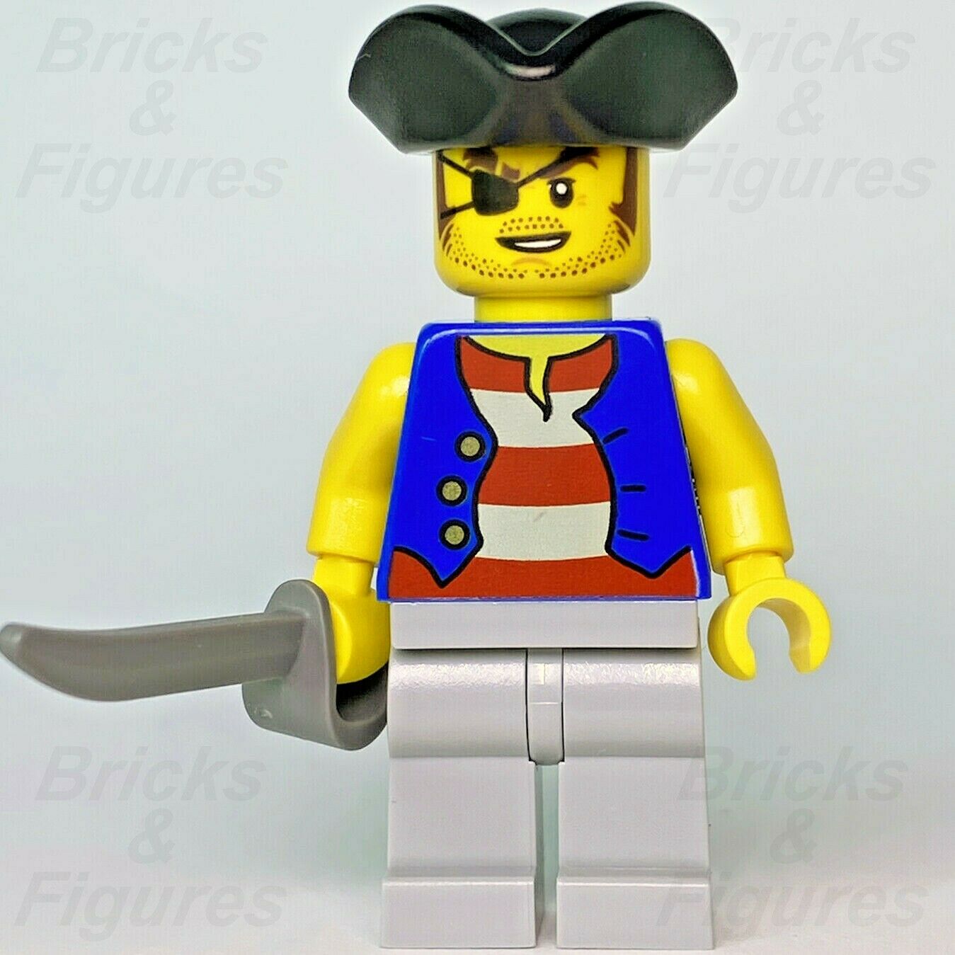 Ideas LEGO Quartermaster Riggings Pirates Minifigure with Sword 21322 idea066 - Bricks & Figures