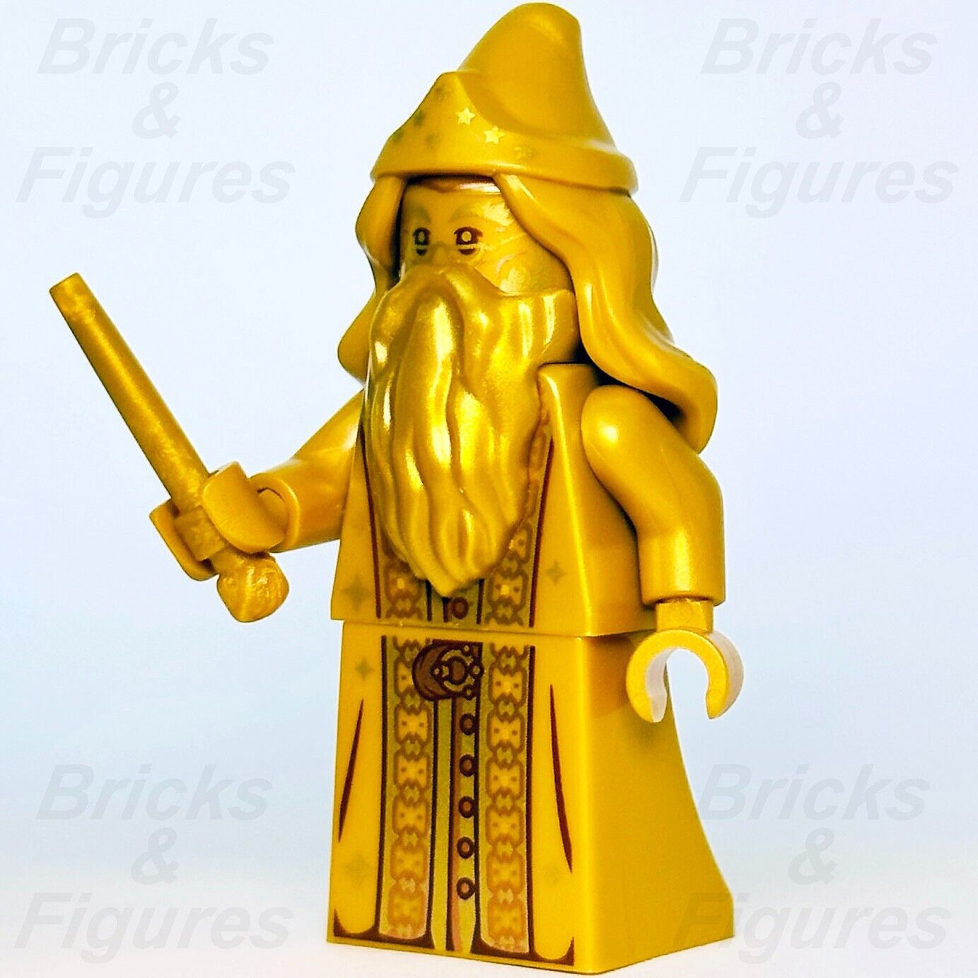LEGO Albus Dumbledore Minifigure Harry Potter 20th Anniversary Gold 76391 hp322 - Bricks & Figures