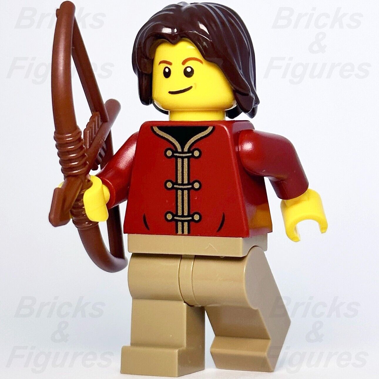LEGO Archer Castle in the Forest Minifigure w/ Bow Forestmen Lord 910001 adp013 - Bricks & Figures