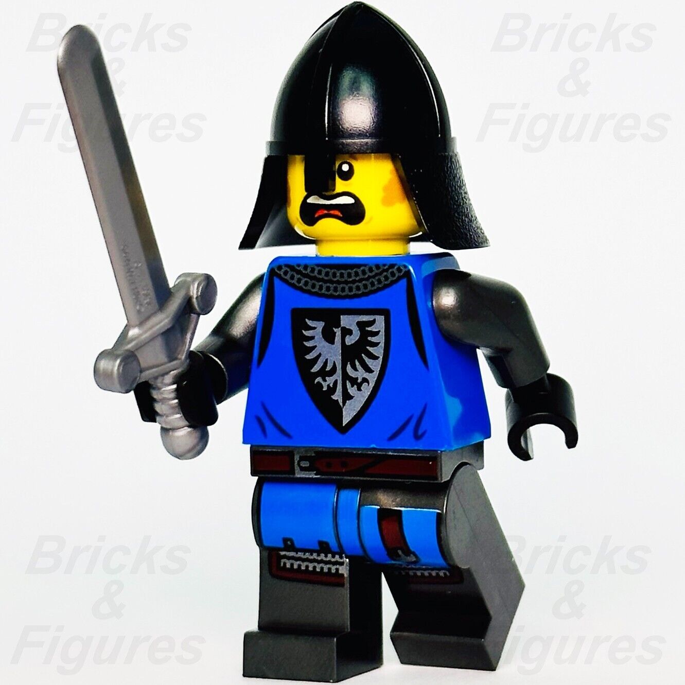 LEGO Black Falcon Male Castle Minifigure Lion Knights 10305 cas574 Knight New - Bricks & Figures