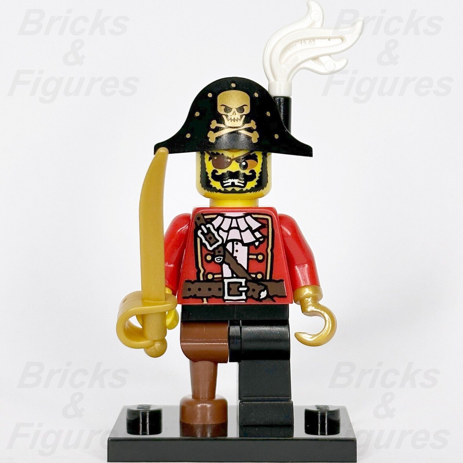 LEGO Collectible Minifigures Pirate Captain Series 8 8833 col08-15 col127 - Bricks & Figures