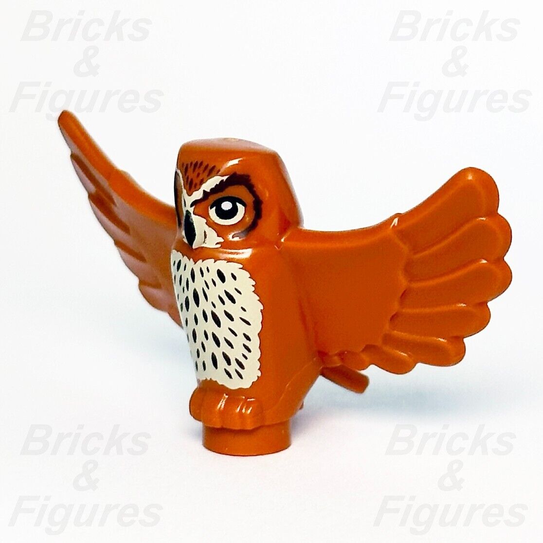 LEGO Dark Orange Owl Spread Wings Town City Minifigure Animal Part 60353 Bird - Bricks & Figures