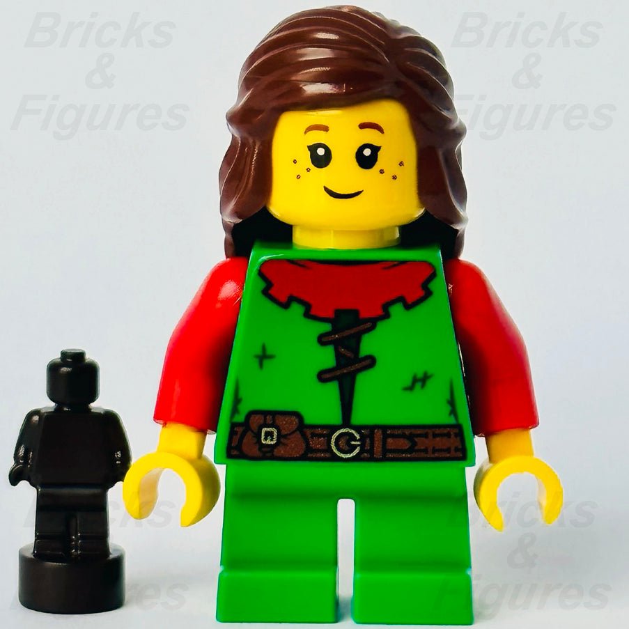 LEGO Forest Girl Castle Forestmen Minifigure with Statuette 10305 cas573 New - Bricks & Figures