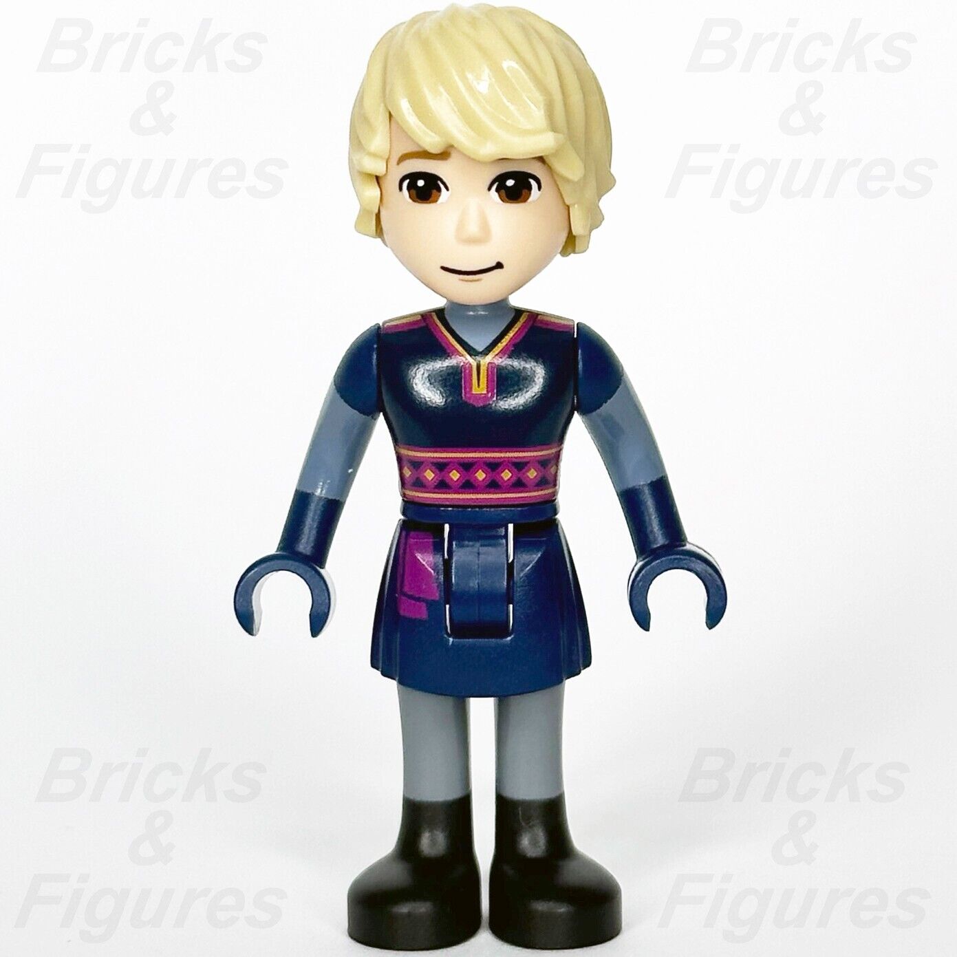 LEGO Frozen Kristoff Minifigure Dark Blue Tunic Disney Princess 43197 dp137 New - Bricks & Figures