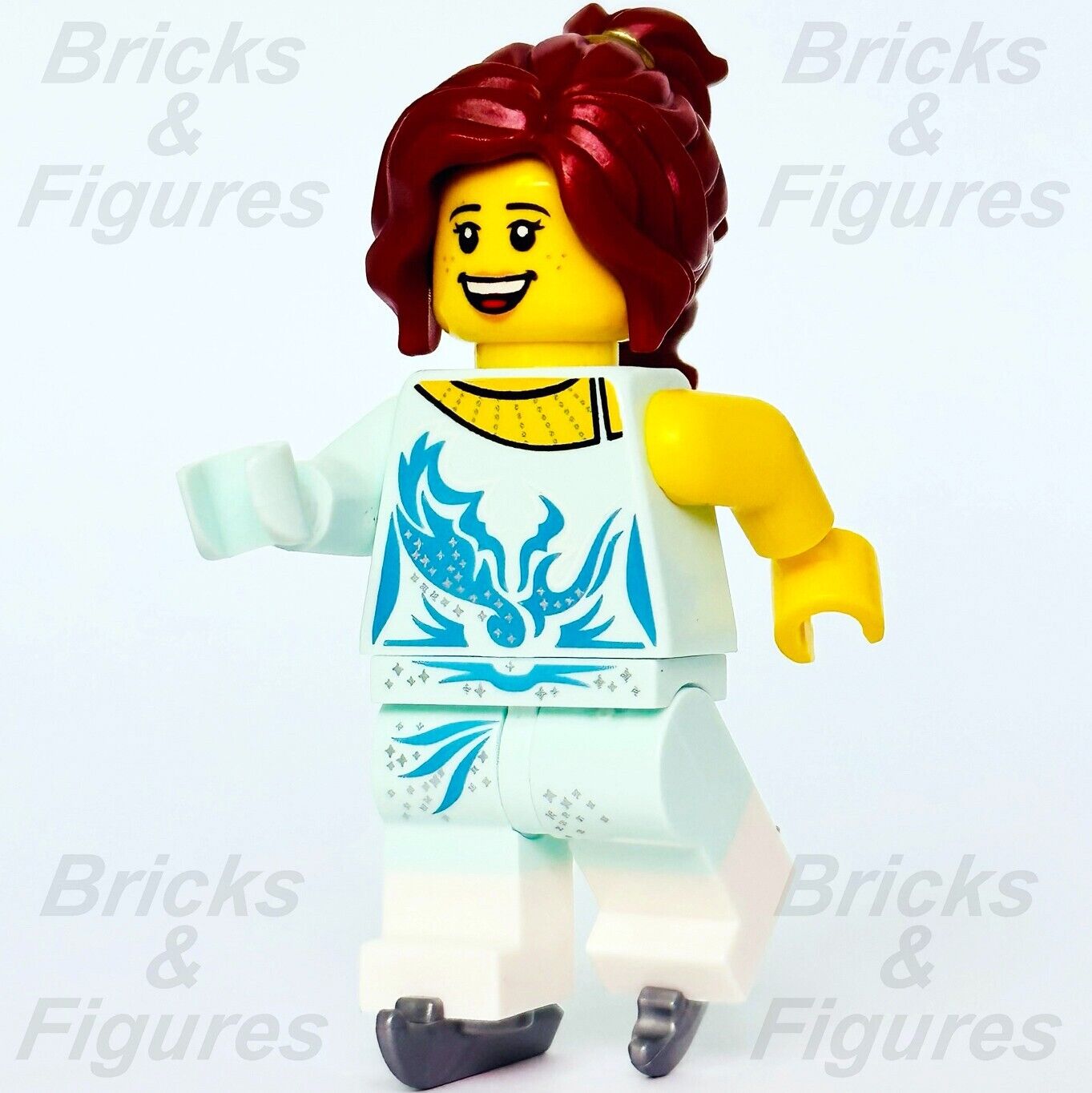 LEGO Ice Skater Female Build-A-Minifigure BAM 2022 Skating Costume Red Hair New - Bricks & Figures