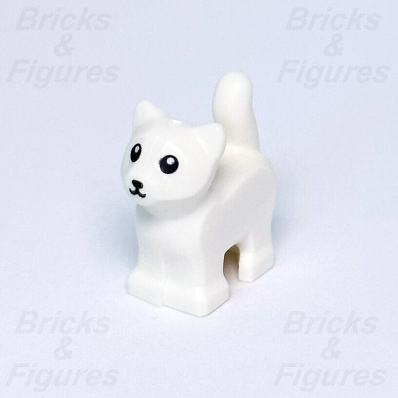 LEGO Kitten White Minifigure Baby Cat Animal Town City Part 60321 60386 10306 - Bricks & Figures