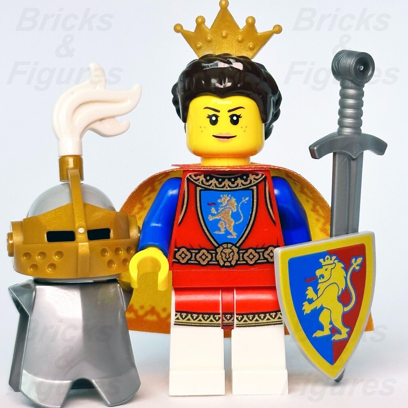 LEGO Lady of the Brave Lion Knights Castle Minifigure Queen Knight 10305 cas568 - Bricks & Figures