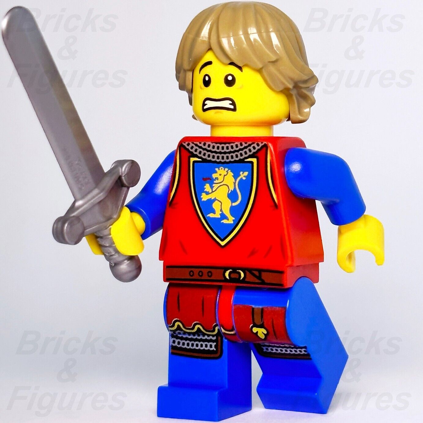 LEGO Lion Knight Castle Minifigure Lion Knights with Sword Male 10305 cas560 - Bricks & Figures