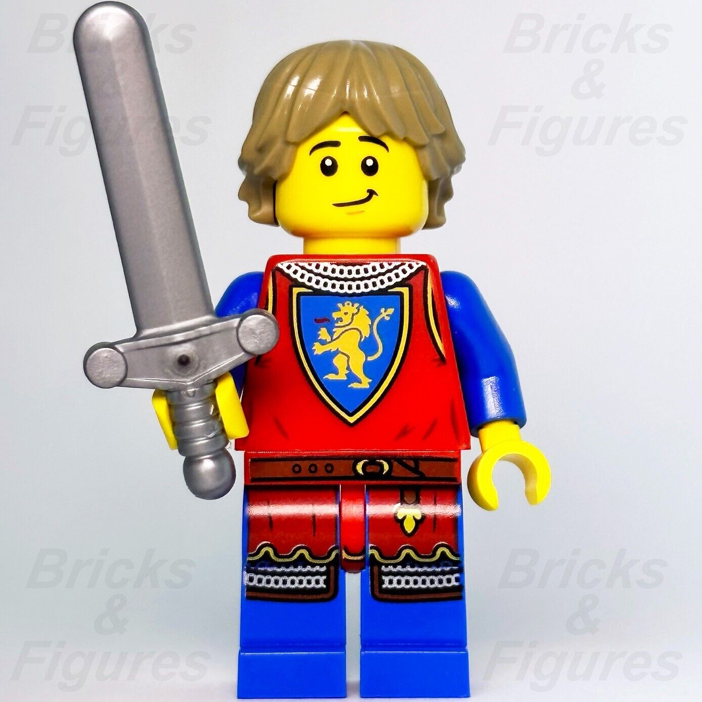 LEGO Lion Knight Castle Minifigure Lion Knights with Sword Male 10305 cas560 - Bricks & Figures