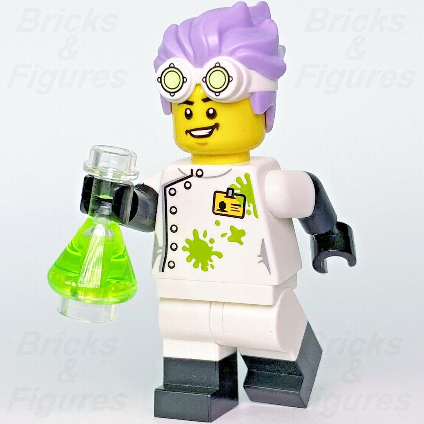 LEGO Mad Scientist with Green Potion Bottle Build-A-Minifigure (BAM) 2022 New - Bricks & Figures