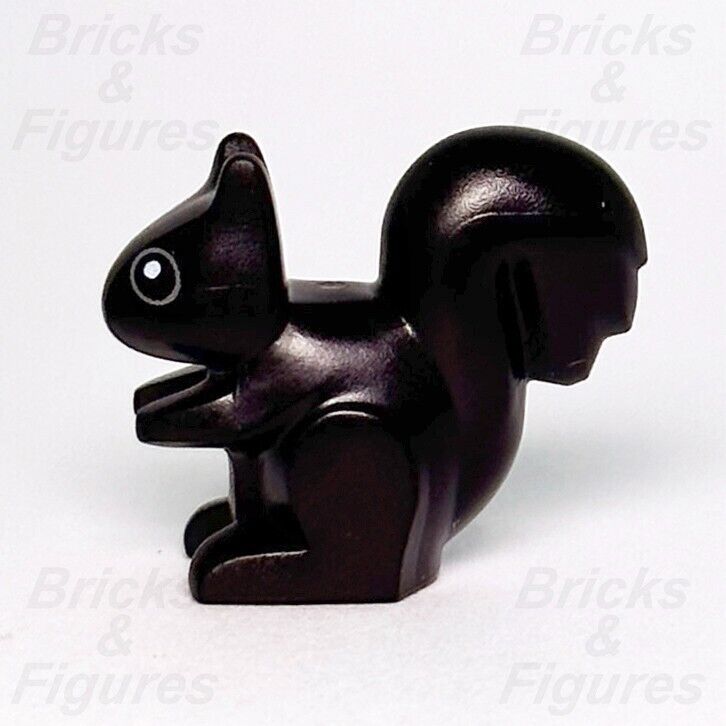 LEGO Squirrel Black Minifigure Animal Town City Recreation Part 60326 80679pb02 - Bricks & Figures