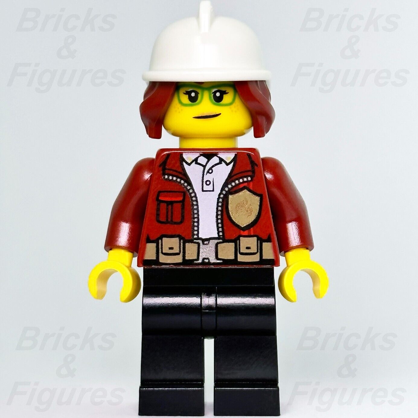 LEGO Town City Fire Chief Freya McCloud Firewoman Firefighter Minifigure 60320 - Bricks & Figures