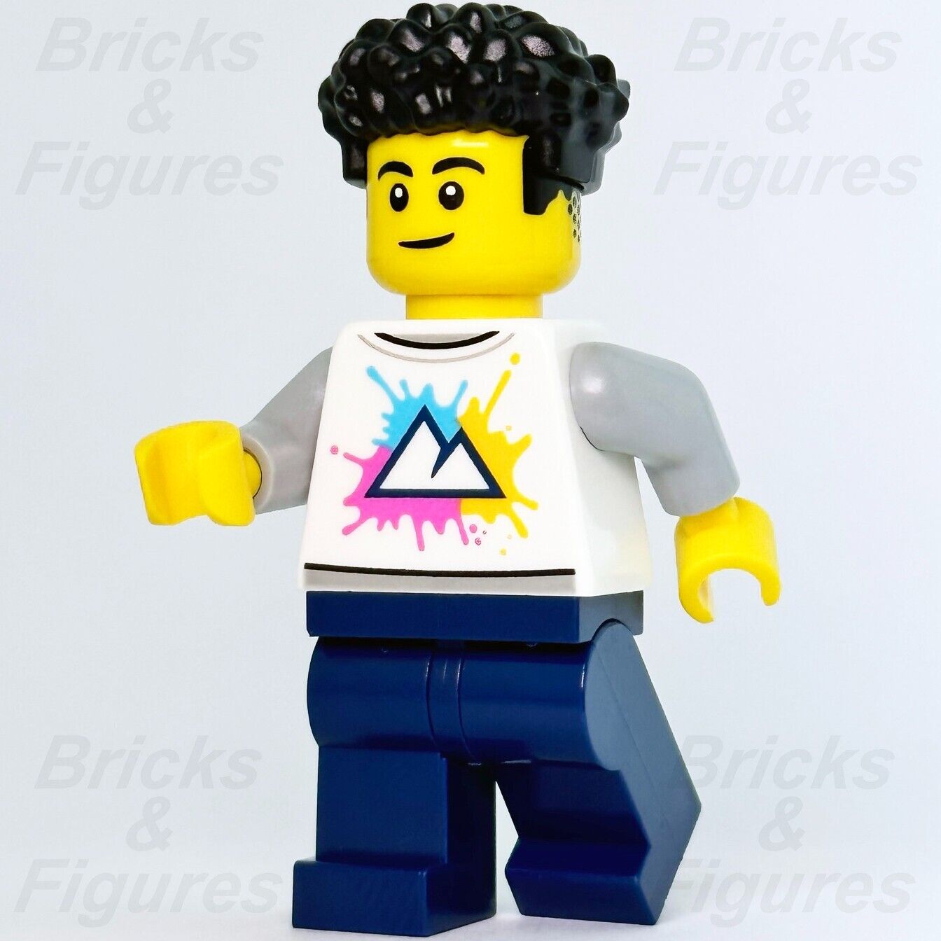 LEGO Town City Man with White Shirt Mountains Minifigure Hospital 60330 cty1340 - Bricks & Figures