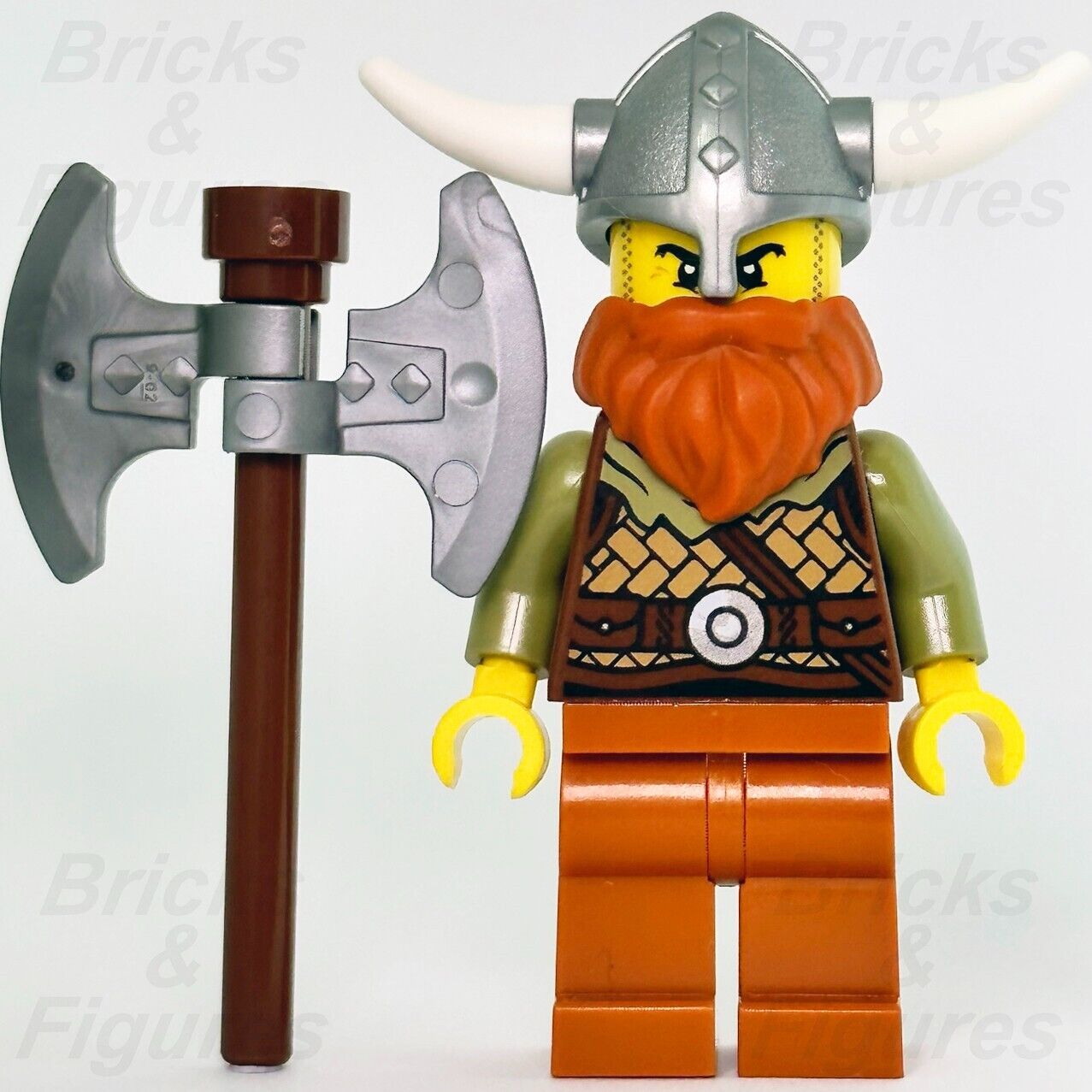 LEGO Viking Warrior Male Creator Minifigure with Dark Orange Beard 31132 vik038 - Bricks & Figures