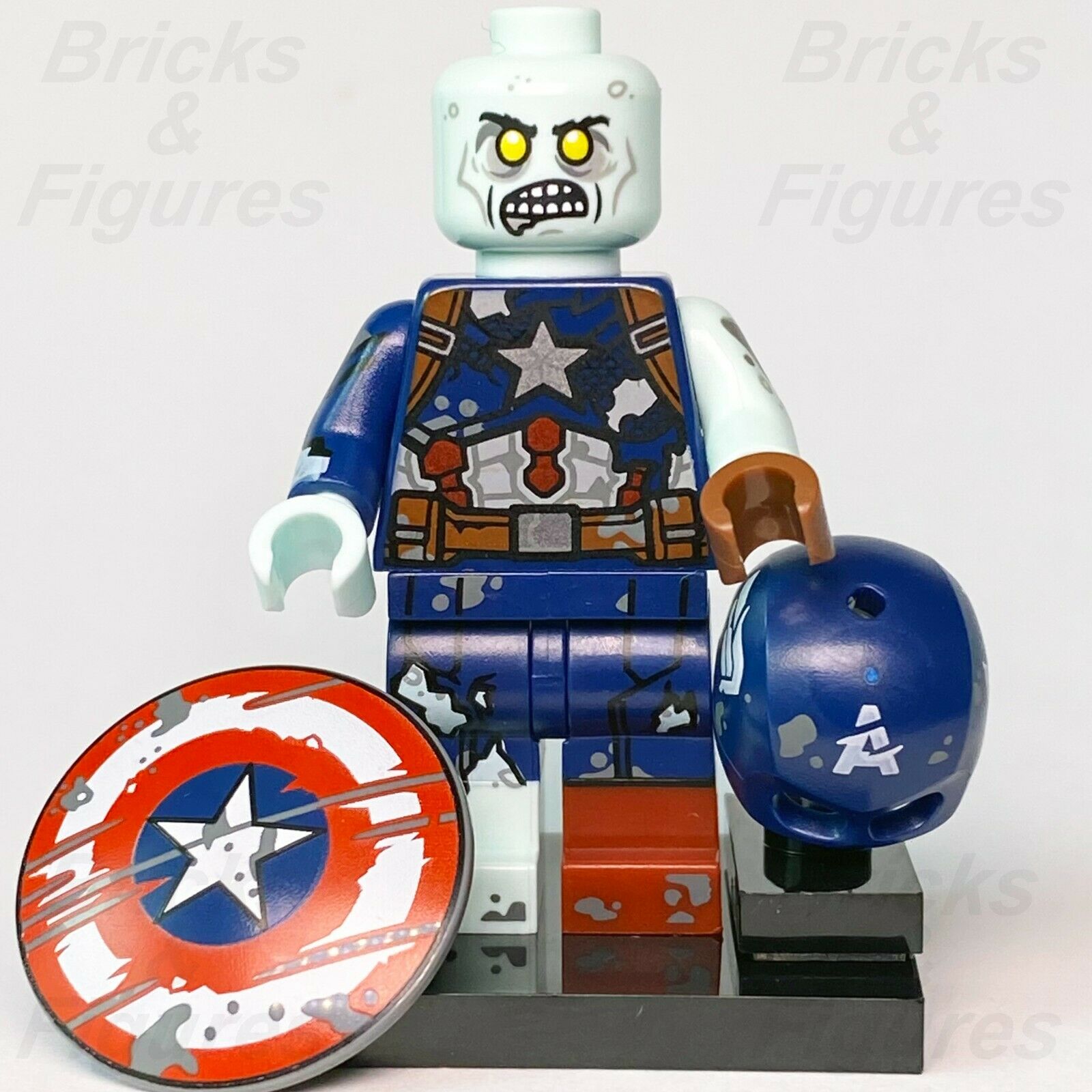 Marvel Collectible Minifigures LEGO Zombie Captain America Colmar-9 71031 New - Bricks & Figures