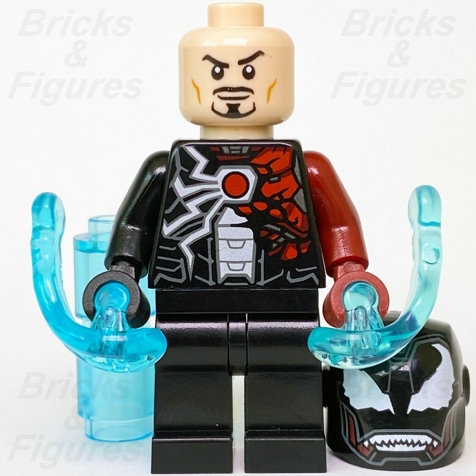 Marvel Spider-Man Super Heroes LEGO Iron Venom Tony Stark Minifigure 76163 - Bricks & Figures